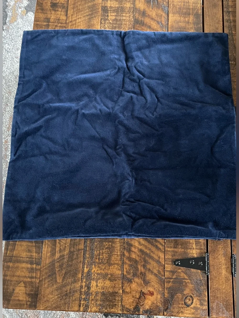 Quince Classic 100% Cotton Velvet Pillow Cover 20 X 20 (Navy)
